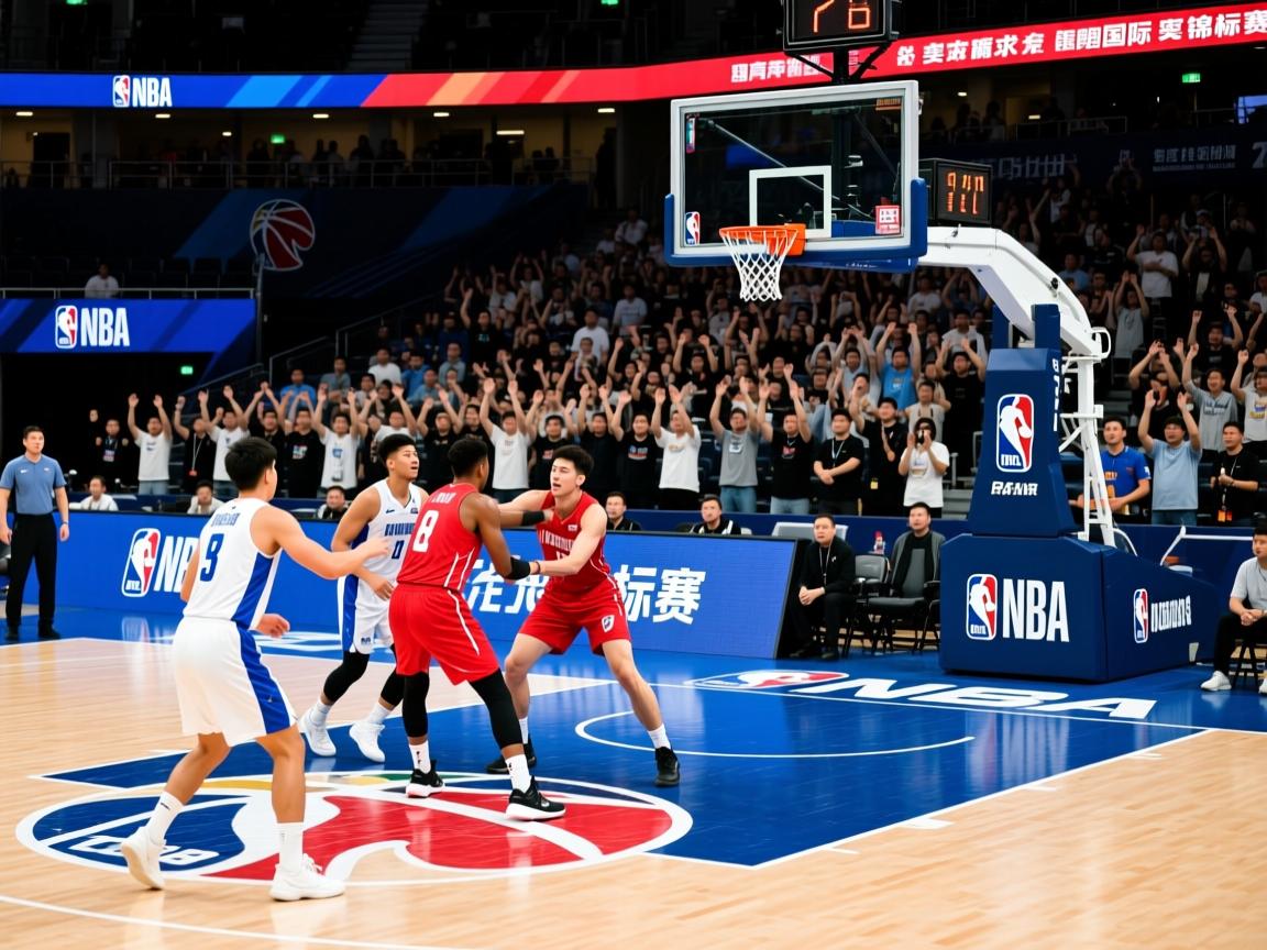 实力碾压对手！国际篮球锦标赛现场观众欢呼